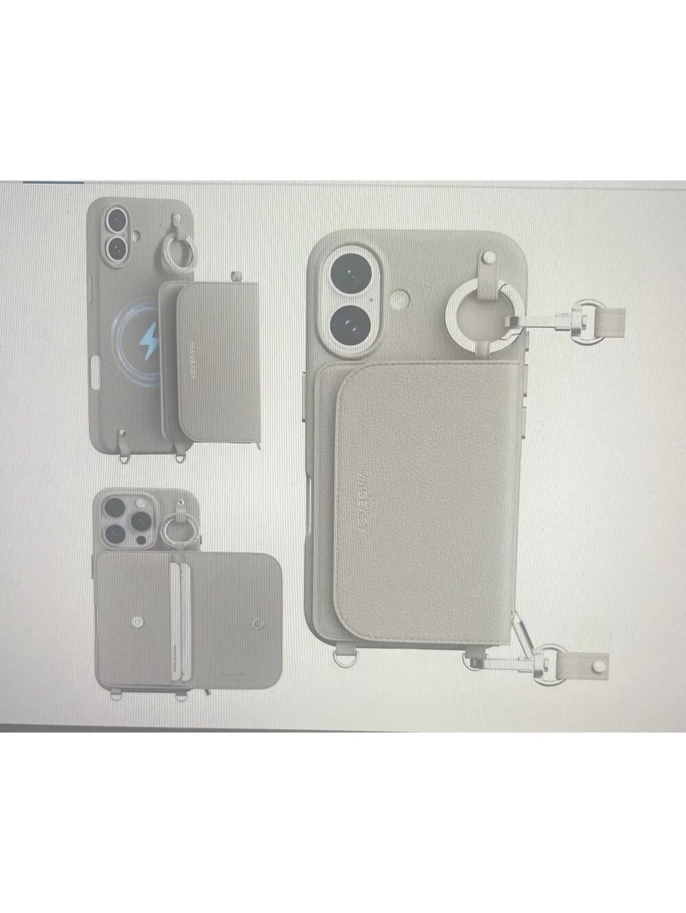 MAGEASY Wallet Case for iPhone 16 Starlight